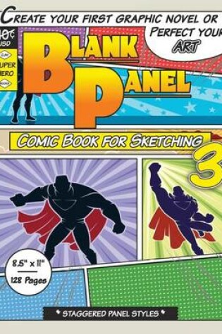 Cover of Blank Panel Comic Book for Sketching 3
