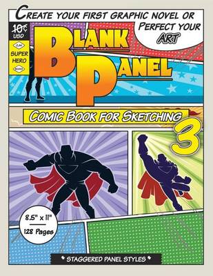 Book cover for Blank Panel Comic Book for Sketching 3