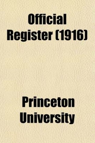 Cover of Official Register