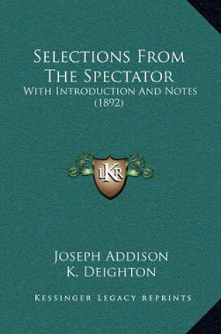 Cover of Selections from the Spectator