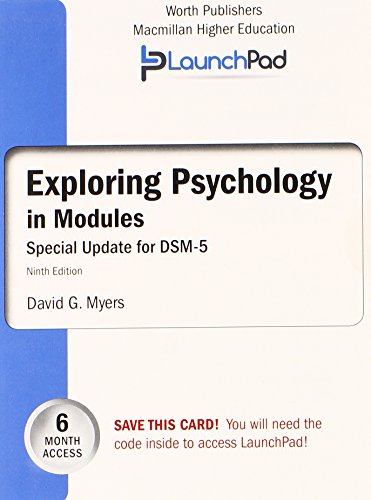 Book cover for Launchpad for Myers' Exploring Psychology in Modules with Dsm5 Update (Six Month Access)