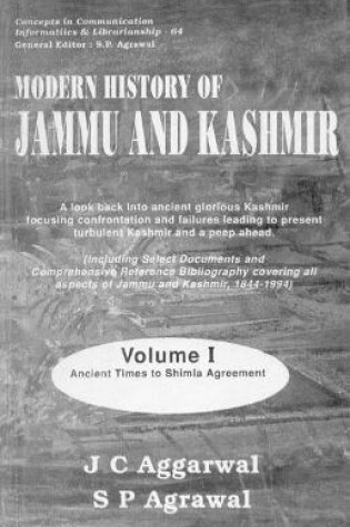 Cover of Modern History of Jammu and Kashmir