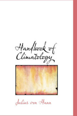 Cover of Handbook of Climatology