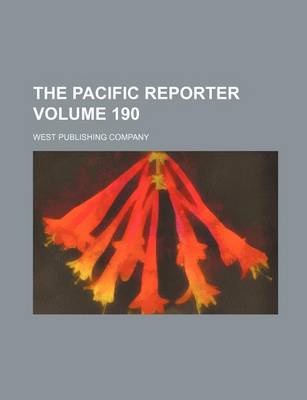 Book cover for The Pacific Reporter Volume 190