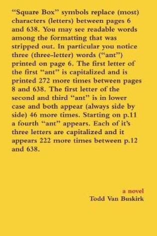 Cover of "Square Box" symbols replace (most) characters (letters) between pages 6 and 638. You may see readable words among the formatting that was stripped out. In particular you notice three (three-letter) words ("ant") printed on page 6...