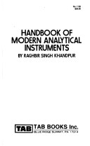 Book cover for Handbook of Modern Analytical Instruments