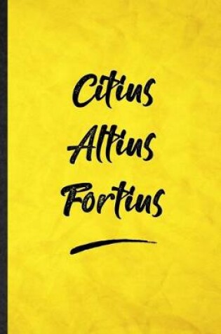 Cover of Citius Altius Fortius