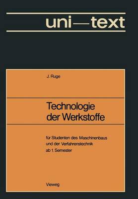 Cover of Technologie Der Werkstoffe