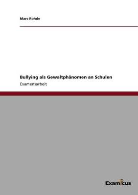 Book cover for Bullying als Gewaltphanomen an Schulen