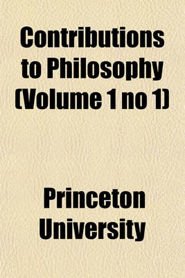 Cover of Contributions to Philosophy