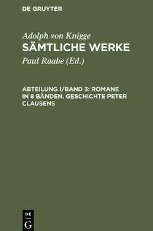 Cover of Romane in 8 Banden. Geschichte Peter Clausens