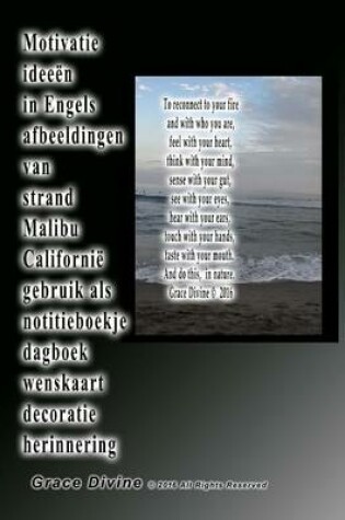 Cover of Motivatie ideeën in Engels afbeeldingen van strand Malibu Californië gebruik als notitieboekje dagboek wenskaart decoratie herinnering