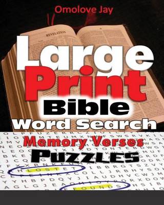 Book cover for Large Print Bible Word Search Memory Verses Puzzles