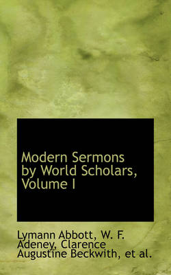 Book cover for Modern Sermons by World Scholars, Volume I