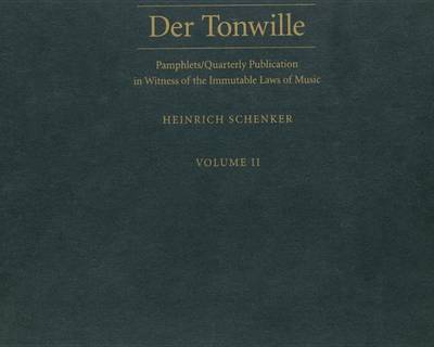 Book cover for Tonwille, Der: Pamphlets in Witness of the Immutable Laws of Music Volume II