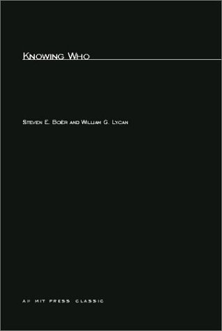 Cover of Knowing Who