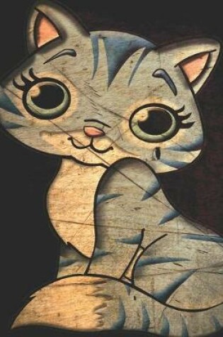 Cover of Beautiful Big Eyed Cat Weathered Notebook