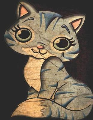 Book cover for Beautiful Big Eyed Cat Weathered Notebook