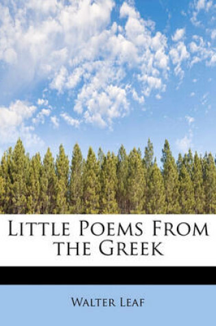 Cover of Little Poems from the Greek