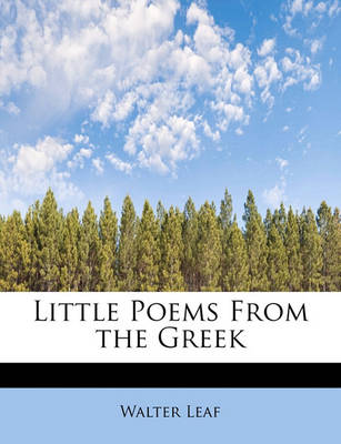 Book cover for Little Poems from the Greek