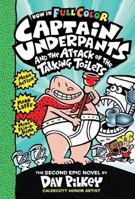 Book cover for Captain Underpants and the Attack of the Talking Toilets Colour Edition