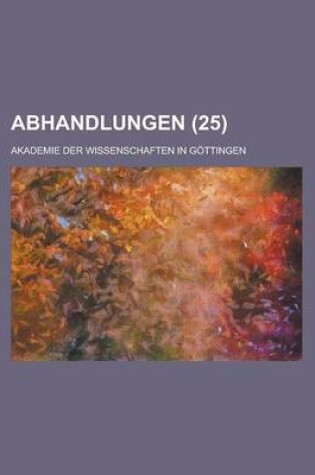Cover of Abhandlungen (25 )