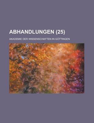 Book cover for Abhandlungen (25 )