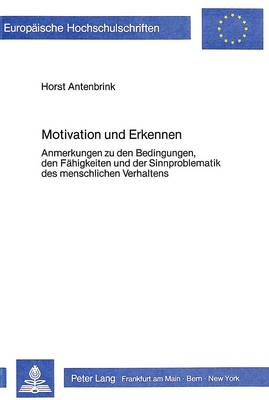 Cover of Motivation Und Erkennen