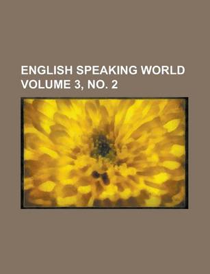 Book cover for English Speaking World Volume 3, No. 2