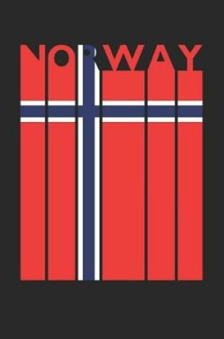 Cover of Vintage Norway Notebook - Retro Norway Planner - Norwegian Flag Diary - Norway Travel Journal