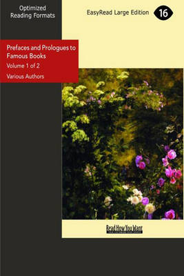 Book cover for Prefaces and Prologues to Famous Books