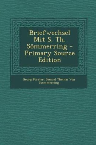 Cover of Briefwechsel Mit S. Th. Sommerring