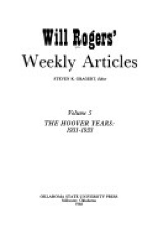 Cover of Will Roger's Weekly Articles