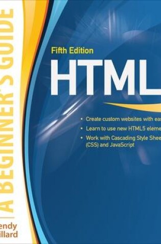 Cover of HTML: A Beginner's Guide, Fifth Edition