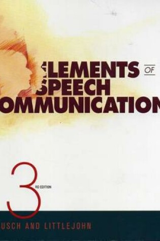 Cover of Elements of Speech Communication