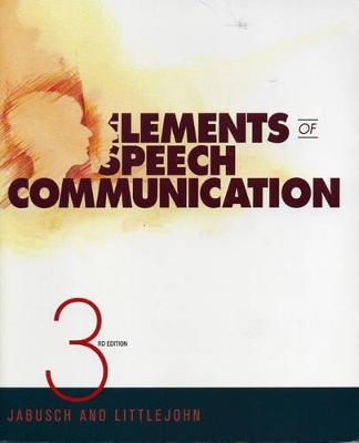 Book cover for Elements of Speech Communication