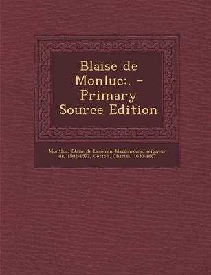 Book cover for Blaise de Monluc