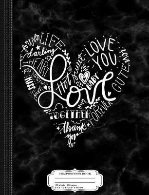 Book cover for Valentine's Day Heart Composition Notebook