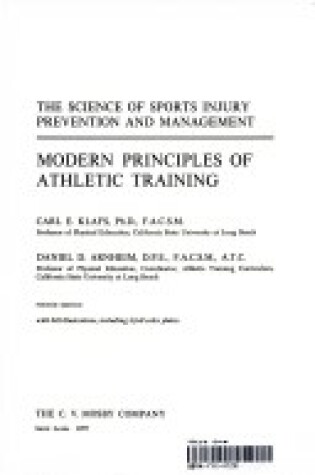 Cover of Modern Principles of Athletic Training