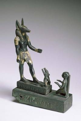 Book cover for Worshipper Kneeling Before the God Anubis Sculpture Ancient Egypt