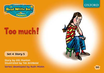 Cover of Read Write Inc Phonics Orange Set 4 Storybooks Too Much!