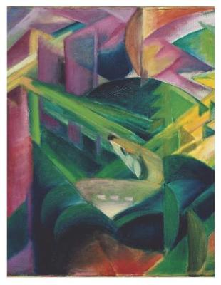 Book cover for Deer in a Monastery Garden, Franz Marc. Blank Journal