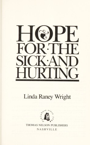 Book cover for Hope for the Sick and Hurting