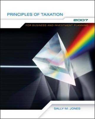 Book cover for Principles of Taxation for Business and Investment Planning