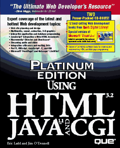 Book cover for Using HTML 3.2 Platinium Edition