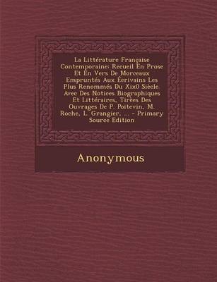 Book cover for La Litterature Francaise Contemporaine