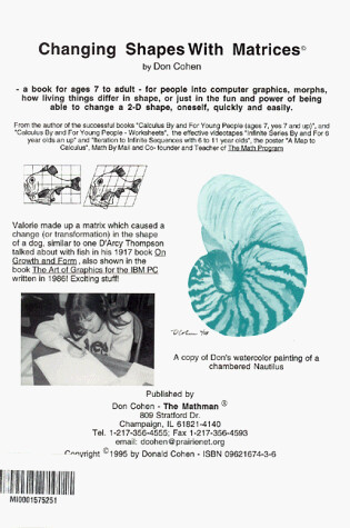 Cover of Changing Shapes with Matrices