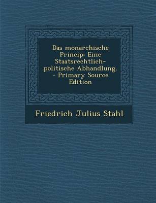 Book cover for Das Monarchische Princip