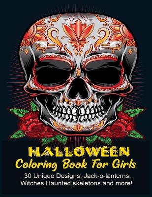 Book cover for Halloween Coloring Book For Girls