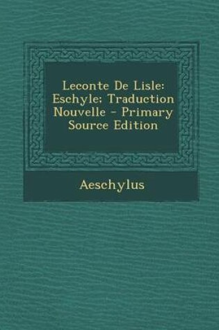 Cover of LeConte de Lisle